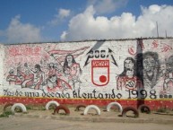 Mural - Graffiti - Pintada - Mural de la Barra: La Guardia Albi Roja Sur • Club: Independiente Santa Fe