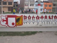 Mural - Graffiti - Pintada - "SANTA FE ORGULLO BOGOTANO" Mural de la Barra: La Guardia Albi Roja Sur • Club: Independiente Santa Fe