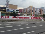 Mural - Graffiti - Pintada - Mural de la Barra: La Guardia Albi Roja Sur • Club: Independiente Santa Fe