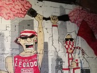 Mural - Graffiti - Pintada - Mural de la Barra: La Guardia Albi Roja Sur • Club: Independiente Santa Fe