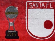 Mural - Graffiti - Pintadas - Mural de la Barra: La Guardia Albi Roja Sur &bull; Club: Independiente Santa Fe &bull; País: Colombia