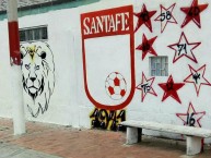 Mural - Graffiti - Pintada - Mural de la Barra: La Guardia Albi Roja Sur &bull; Club: Independiente Santa Fe