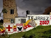 Mural - Graffiti - Pintada - Mural de la Barra: La Guardia Albi Roja Sur &bull; Club: Independiente Santa Fe