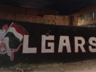 Mural - Graffiti - Pintada - Mural de la Barra: La Guardia Albi Roja Sur &bull; Club: Independiente Santa Fe