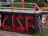 Mural - Graffiti - Pintada - "LA ACADEMIA D.C" Mural de la Barra: La Guardia Albi Roja Sur &bull; Club: Independiente Santa Fe