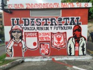 Mural - Graffiti - Pintadas - Mural de la Barra: La Guardia Albi Roja Sur &bull; Club: Independiente Santa Fe &bull; País: Colombia