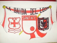 Mural - Graffiti - Pintada - "LA BANDA DEL LEÓN" Mural de la Barra: La Guardia Albi Roja Sur • Club: Independiente Santa Fe