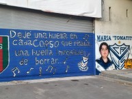 Mural - Graffiti - Pintadas - "Mural en homenaje a Maria Tomatito Vitale, integrante de la murga de Velez fallecida en la tragedia de Cromañon en 2004" Mural de la Barra: La Pandilla de Liniers • Club: Vélez Sarsfield • País: Argentina