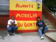 Mural - Graffiti - Pintada - "LA BANDA DEL MORELIA ~ LA FAMOSA BANDA DEL PONIENTE" Mural de la Barra: Locura 81 &bull; Club: Monarcas Morelia