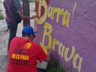 Mural - Graffiti - Pintada - "LA BANDA DEL MORELIA ~ LA FAMOSA BANDA DEL PONIENTE" Mural de la Barra: Locura 81 &bull; Club: Monarcas Morelia