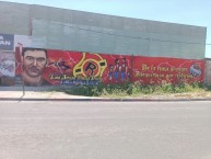 Mural - Graffiti - Pintadas - "Arturo la rotonda" Mural de la Barra: Los Rojinegros &bull; Club: Rangers de Talca &bull; País: Chile