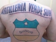 Tattoo - Tatuaje - tatuagem - Tatuaje de la Barra: Artillería Verde Sur • Club: Deportes Quindío