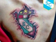 Tattoo - Tatuaje - tatuagem - Tatuaje de la Barra: Extremo Celeste • Club: Sporting Cristal