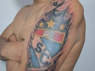 Tattoo - Tatuaje - tatuagem - Tatuaje de la Barra: Extremo Celeste • Club: Sporting Cristal