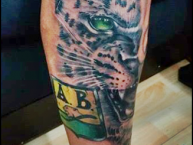 Tattoo - Tatuaje - tatuagem - Tatuaje de la Barra: Fortaleza Leoparda Sur • Club: Atlético Bucaramanga