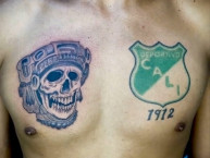 Tattoo - Tatuaje - tatuagem - Tatuaje de la Barra: Frente Radical Verdiblanco &bull; Club: Deportivo Cali &bull; País: Colombia