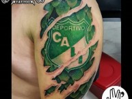 Tattoo - Tatuaje - tatuagem - Tatuaje de la Barra: Frente Radical Verdiblanco • Club: Deportivo Cali • País: Colombia