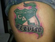 Tattoo - Tatuaje - tatuagem - Tatuaje de la Barra: Frente Radical Verdiblanco • Club: Deportivo Cali • País: Colombia