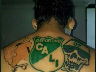 Tattoo - Tatuaje - tatuagem - Tatuaje de la Barra: Frente Radical Verdiblanco • Club: Deportivo Cali • País: Colombia