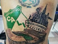 Tattoo - Tatuaje - tatuagem - Tatuaje de la Barra: Frente Radical Verdiblanco • Club: Deportivo Cali