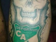 Tattoo - Tatuaje - tatuagem - Tatuaje de la Barra: Frente Radical Verdiblanco • Club: Deportivo Cali