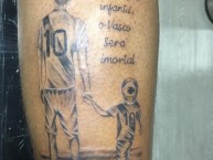 Tattoo - Tatuaje - tatuagem - "Enquanto houver um coração infantil o Vasco será imortal" Tatuaje de la Barra: Guerreiros do Almirante • Club: Vasco da Gama