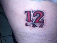 Tattoo - Tatuaje - tatuagem - Tatuaje de la Barra: La 12 &bull; Club: Alajuelense &bull; País: Costa Rica