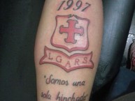 Tattoo - Tatuaje - tatuagem - Tatuaje de la Barra: La Guardia Albi Roja Sur • Club: Independiente Santa Fe