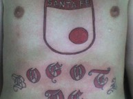 Tattoo - Tatuaje - tatuagem - Tatuaje de la Barra: La Guardia Albi Roja Sur • Club: Independiente Santa Fe