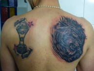 Tattoo - Tatuaje - tatuagem - Tatuaje de la Barra: La Guardia Albi Roja Sur • Club: Independiente Santa Fe