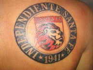 Tattoo - Tatuaje - tatuagem - Tatuaje de la Barra: La Guardia Albi Roja Sur • Club: Independiente Santa Fe