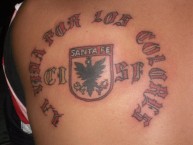 Tattoo - Tatuaje - tatuagem - Tatuaje de la Barra: La Guardia Albi Roja Sur • Club: Independiente Santa Fe