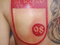 Tattoo - Tatuaje - tatuagem - Tatuaje de la Barra: La Guardia Albi Roja Sur • Club: Independiente Santa Fe