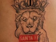 Tattoo - Tatuaje - tatuagem - Tatuaje de la Barra: La Guardia Albi Roja Sur • Club: Independiente Santa Fe