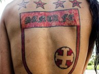 Tattoo - Tatuaje - tatuagem - Tatuaje de la Barra: La Guardia Albi Roja Sur • Club: Independiente Santa Fe