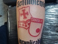 Tattoo - Tatuaje - tatuagem - Tatuaje de la Barra: La Guardia Albi Roja Sur • Club: Independiente Santa Fe