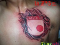 Tattoo - Tatuaje - tatuagem - Tatuaje de la Barra: La Guardia Albi Roja Sur • Club: Independiente Santa Fe