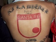 Tattoo - Tatuaje - tatuagem - Tatuaje de la Barra: La Guardia Albi Roja Sur • Club: Independiente Santa Fe