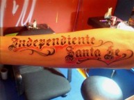 Tattoo - Tatuaje - tatuagem - Tatuaje de la Barra: La Guardia Albi Roja Sur • Club: Independiente Santa Fe