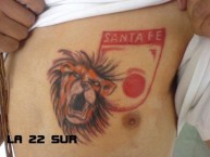 Tattoo - Tatuaje - tatuagem - Tatuaje de la Barra: La Guardia Albi Roja Sur • Club: Independiente Santa Fe