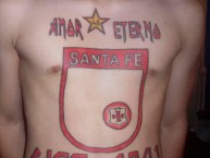 Tattoo - Tatuaje - tatuagem - Tatuaje de la Barra: La Guardia Albi Roja Sur • Club: Independiente Santa Fe