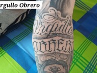 Tattoo - Tatuaje - tatuagem - "Letras 'Orgullo Obrero'" Tatuaje de la Barra: Los Acereros &bull; Club: Huachipato