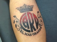 Tattoo - Tatuaje - tatuagem - Tatuaje de la Barra: Los Borrachos del Tablón • Club: River Plate