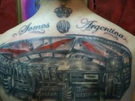 Tattoo - Tatuaje - tatuagem - "Estadio Monumental de Núñez" Tatuaje de la Barra: Los Borrachos del Tablón • Club: River Plate