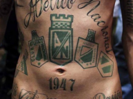 Tattoo - Tatuaje - tatuagem - Tatuaje de la Barra: Los del Sur • Club: Atlético Nacional • País: Colombia