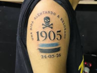 Tattoo - Tatuaje - tatuagem - Tatuaje de la Barra: Los Piratas Celestes de Alberdi &bull; Club: Belgrano &bull; País: Argentina