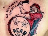 Tattoo - Tatuaje - tatuagem - "Maldita Eskuela" Tatuaje de la Barra: Los REDiablos &bull; Club: Ñublense
