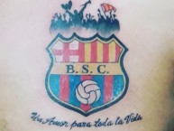 Tattoo - Tatuaje - tatuagem - Tatuaje de la Barra: Sur Oscura • Club: Barcelona Sporting Club