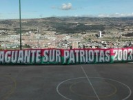 Trapo - Bandeira - Faixa - Telón - Trapo de la Barra: Aguante Sur Patriotas • Club: Patriotas Boyacá