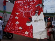 Trapo - Bandeira - Faixa - Telón - Trapo de la Barra: Baron Rojo Sur • Club: América de Cáli • País: Colombia